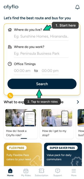 Search for your route